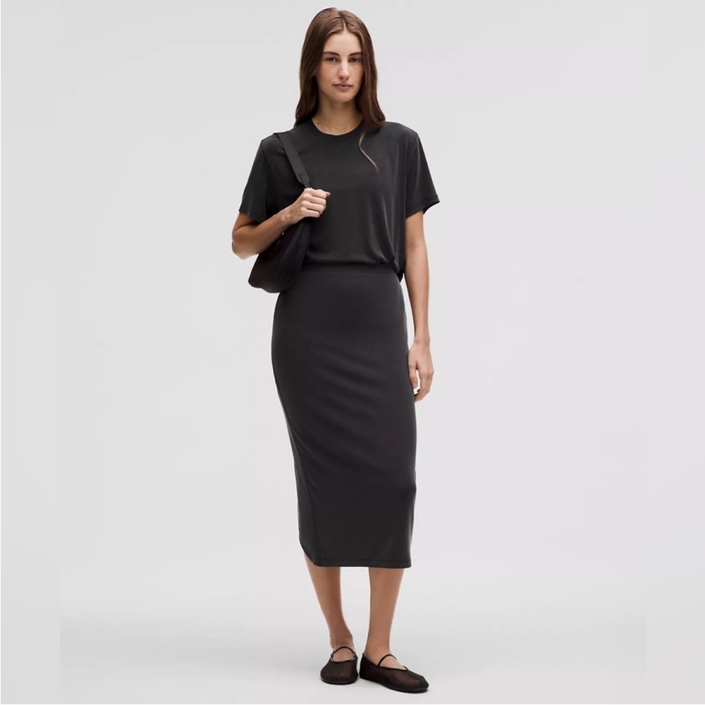 Lululemon Athletica Gray Drapey Softstream Skirt